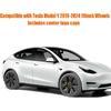 Matte Black 19 Inch Wheel Covers for Tesla Model Y 2021-2024 Hubcaps Tesla Model Y Accessories 2024