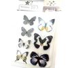 Les Trésors De Lily [N4138] - 3D Stickers 'Butterflies' Black Gray White