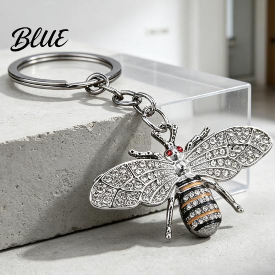 Kleines Erfolgssymbol Geschenk Strassbiene Schlüsselanhänger für Damen Bing Legierung Auto Metall Schlüsselanhänger Ring Dekorative Accessoires Handtaschen Rucksäcke