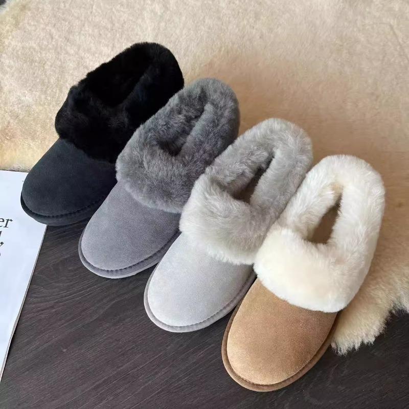 Fashion 2025 Women's Winter Boots Comfortable Hoop Mouth Snow Boots Fashion Sheep Fur Integrated Casual Shoes Le Fu Shoes
