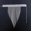 Fashionable and Elegant Women's Long Tassel Necklace Luxurious Rhinestone Necklace Jewelry Party Evening Dress Accessories Neckl