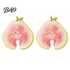 Multi Purpose Kitchen Scrubbers 2PCS Fruit Shaped Dishwashing Sponges, Pears/Oranges/Apples Shape, Wood Gadgets for Cleaning Pulp Cellulose
