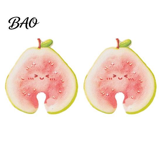 Multi Purpose Kitchen Scrubbers 2PCS Fruit Shaped Dishwashing Sponges, Pears/Oranges/Apples Shape, Wood Gadgets for Cleaning Pulp Cellulose