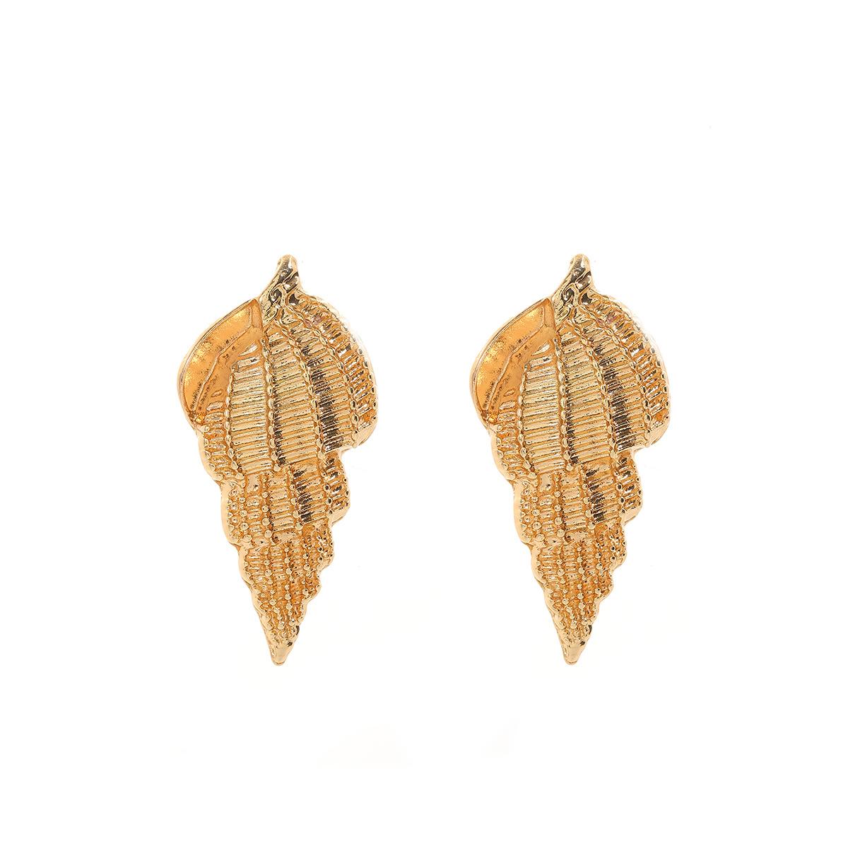 Beach Ocean Vacation Wind Earrings Texture Shell Conch Earrings