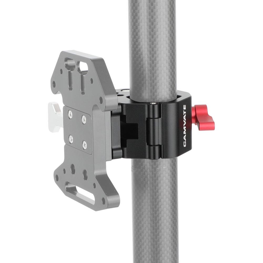 HDRIG 25-35mm Heavy Duty Rod Clamp Adapter with V-Mount Quick Release Plate 3841