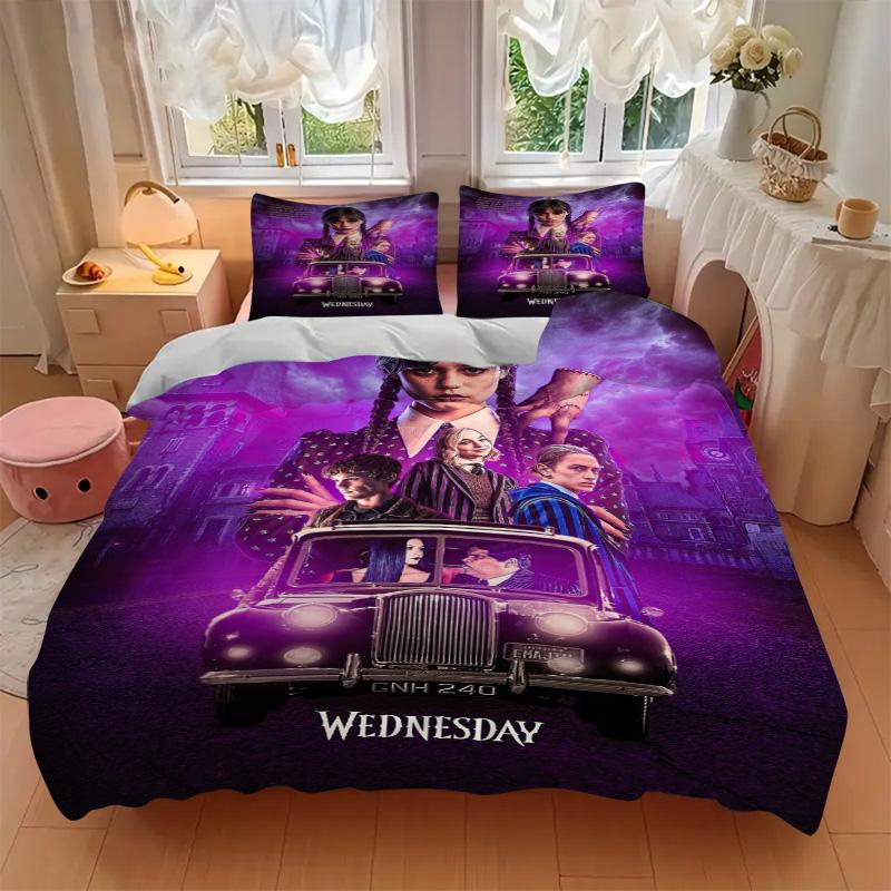 Wednesday Addams Adventure Print 3Pcs Bedding Setduvet Cover With 2 Bedropillowcase Home Birthday Gift
