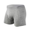 Men Boxer Briefs Mid-rise Elastic Waist U-Convex Shorts Underwear Solid Color Breathable Slim Fit Design Panties
