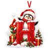 Christmas Acrylic Hanging Ornament, Red Snow Scene Letter Design, 2D Flat Decoration for Christmas Tree and Home Holiday Decor