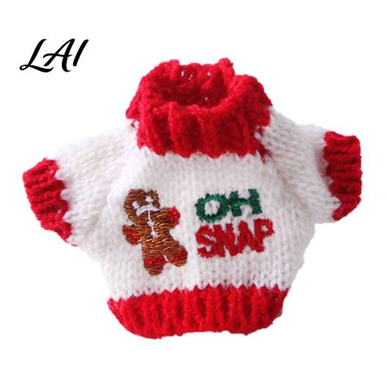 Small Animal Holiday Outfit Christmas Hamster Sweater Soft Knitted Cute Outfit Cozy Sugar Glider Warm Apparel Turtleneck Festive Winter Clothes for