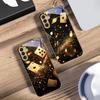 Mysterious Golden Poker For Samsung Galaxy S20 FE S21 S22 S23 Plus S24 Ultra 25Ultra S21+ S9+ S22Plus Golden Glass Phone Case