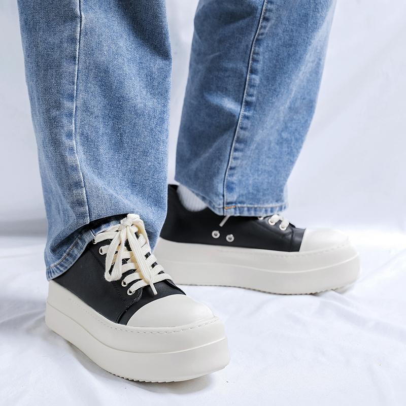 Fashion Trendy Men's Thick Soled Shoes Height Increasing Versatile Style Outdoor Party Leisure Quality Shoes for Young People New
