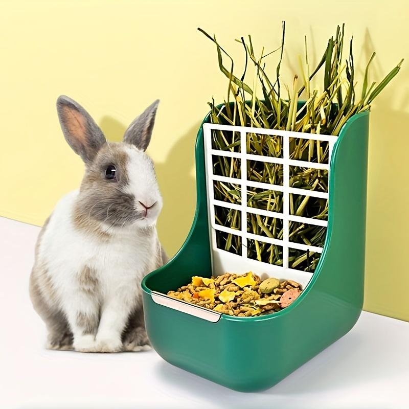 The Hay Feeder Is Suitable for Small Pet Cages and Is A Two in One Rabbit Hay Feeder Suitable for Rabbits, Guinea Pigs, and Cats