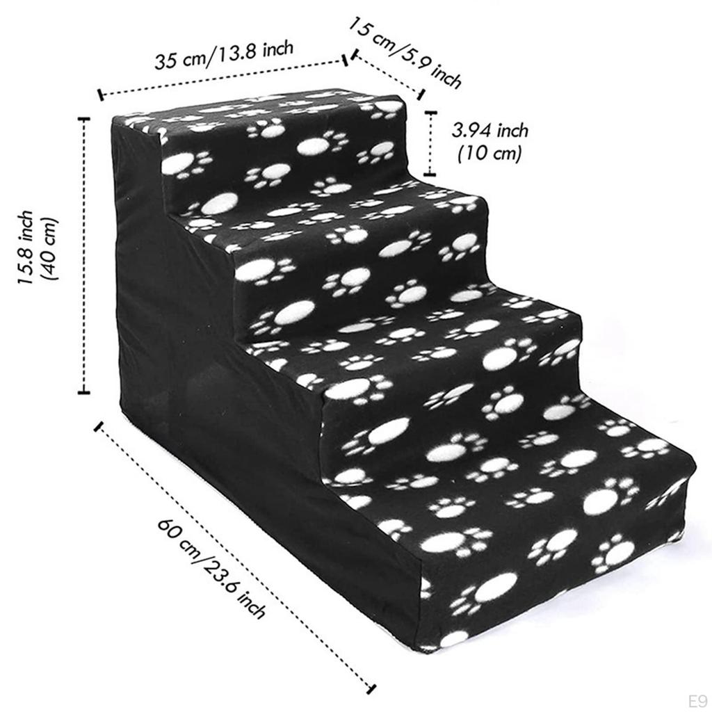 Dog Stairs Ladder Ramp Climbing, Soft Cover, Comfortable Removable Stairs, Washable Step Pet