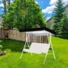Garden Swing Canopy Replacement Top Cover Tarp Waterproof Sun Protection for Outdoor UV Protection Waterproof Awning Sunshade