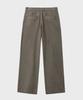 NOIRER Two-Tuck Washed Cotton Slacks (Khaki)