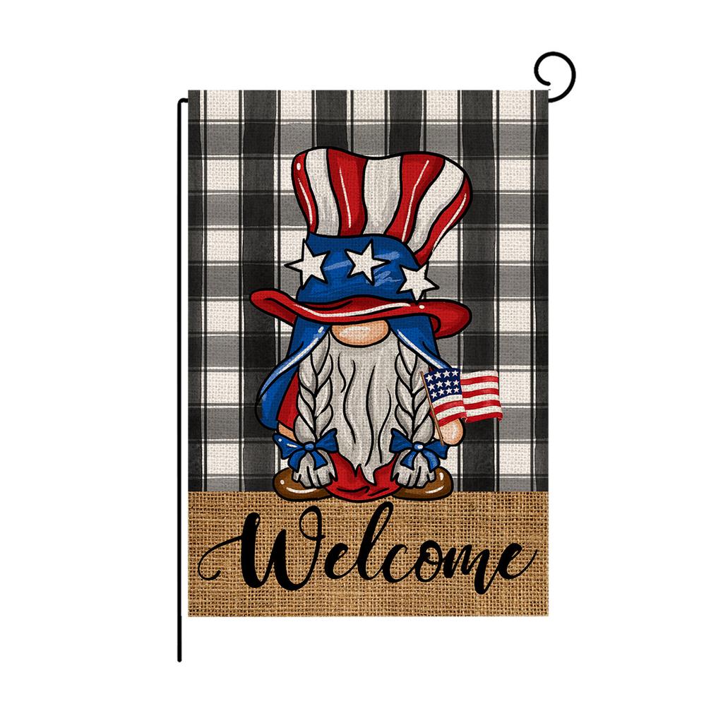 Double-sided Garden Flag Linen Printed Outdoor Garden Decoration Small Flag Holiday Flag