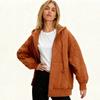 Womens  Casual Long Sleeve Jacket Coat With Hood