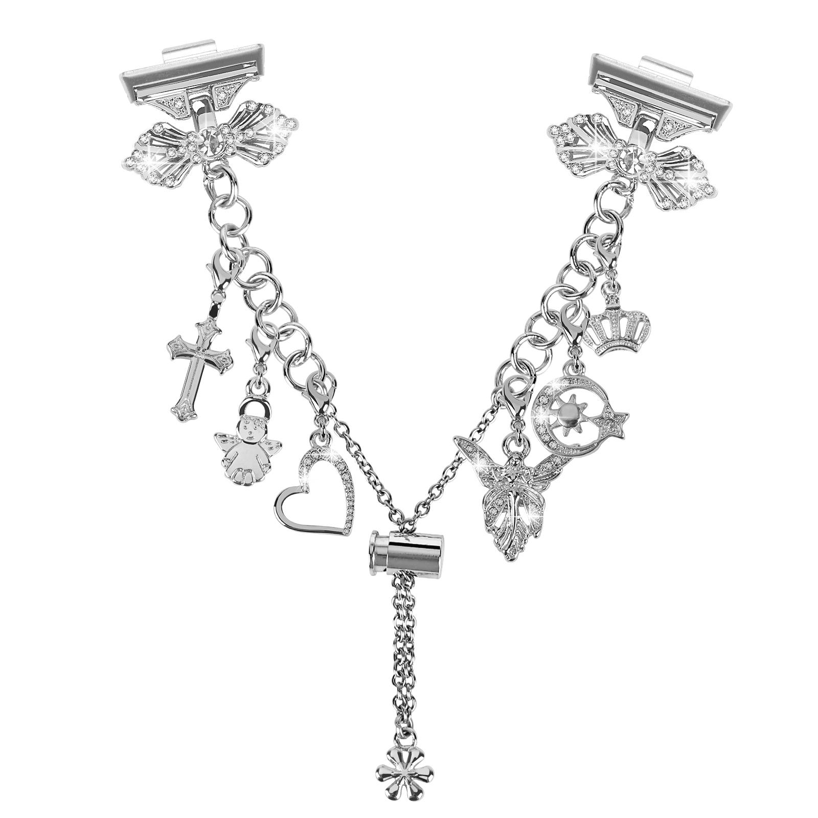 

Для Huawei Watch Fit 3 Прикраси зі стразами Дизайн підвісок Ремінець для годинника Сплавний браслет Silver