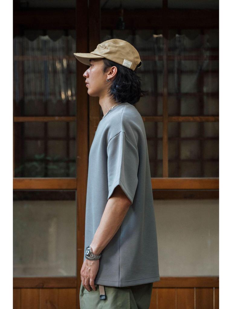 FGSS Menswear | 26SS Japanese Cityboy Cool Touch Space Cotton Small Collar Short Sleeve Loose T-shirt