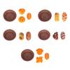 3/4Pcs Dollhouse Simulation Mini Bread With Basket Model Dollhouse Kitchen Decoration Dolls House Dessert Shop Food Ornaments