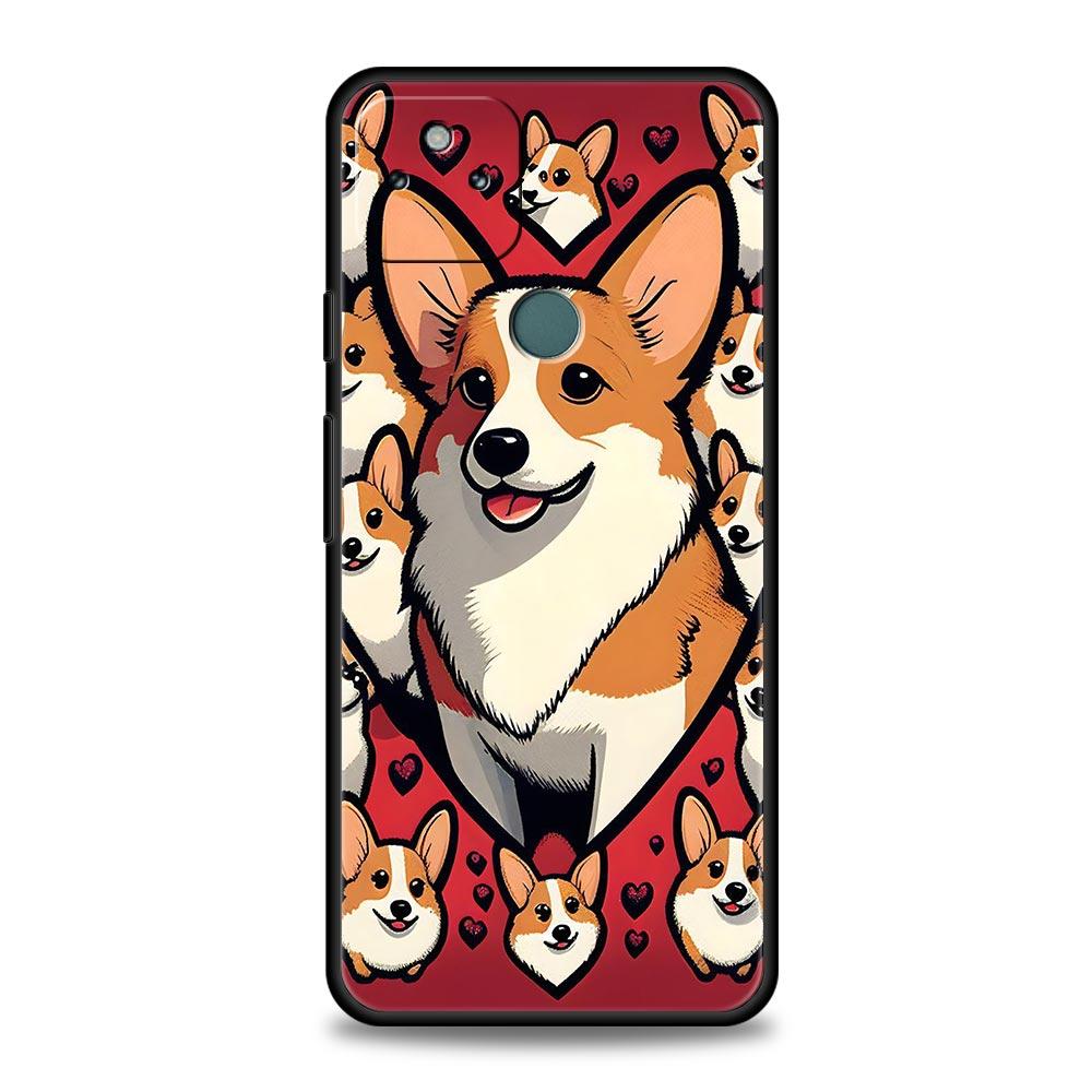 Cute Corgi Dog Phone Case Cover for Google Pixel 10 9 8 7 6 9A 8A 7A 6A Pro Shockproof Soft TPU 10 Pro XL Shell Fundas Capas Bag