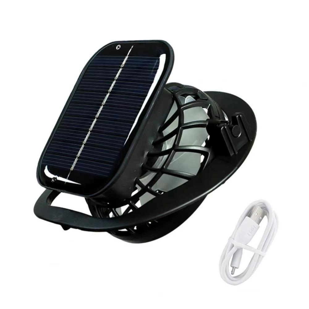 Digging Hole Solar Fan Mini Multi-purpose Fan Portable Outdoor Camping Fan  For Sun Hat