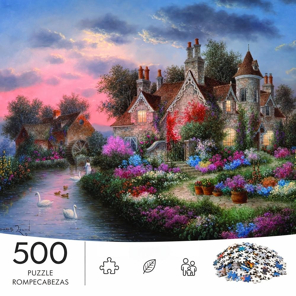500pcs/Puzzle Game for Training Endurance And Logical Thinking - Exquisite Puzzle - (Muxi Huashe Shuishe Yaju) Suitable for Living Room Decoration, Ro