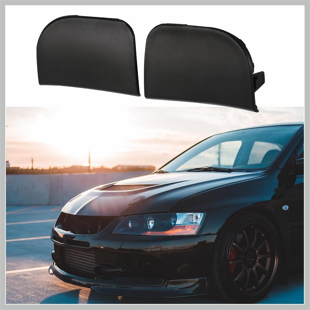 Pair Black Front Bumper Tow Hook Towing Eye Cover Cap Replacement 52127-47903 52128-47903 for Toyota Prius 2012-2015 Replacement Car Parts