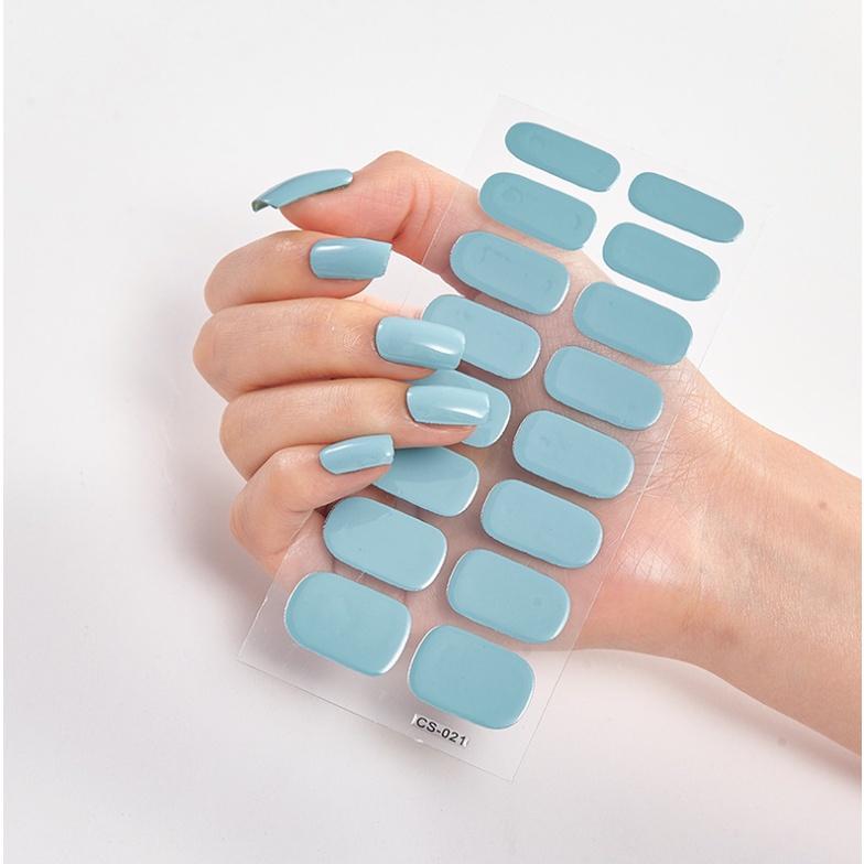 Pure color glitter nail polish sticker Korea Glitter gradient nail polish sticker CS001 - 050