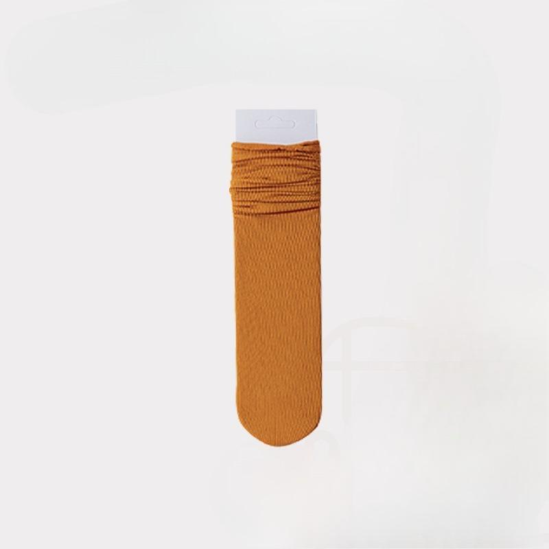 

Летние тонкие носки-подследники, конфетных цветов, черно-белые, длинные и до середины икры, студенческий тренд, велюровые махровые носки 1 pair имбирный