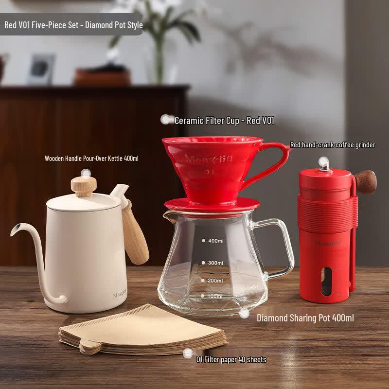 Qiwei V60 Ceramic Pour-Over Coffee Kit