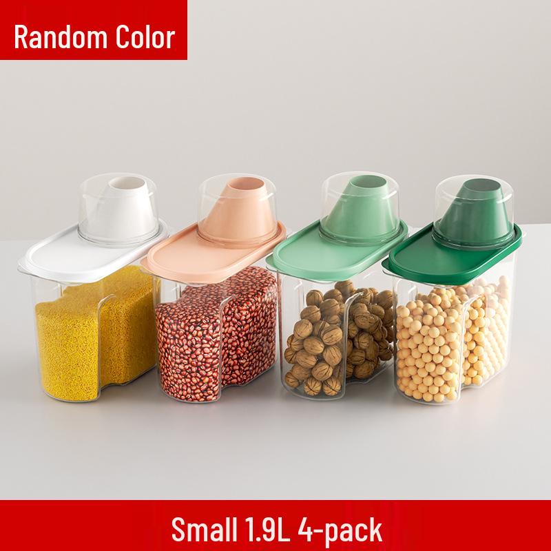 Zásobník na obilí a cereálie, plastová nádoba na skladování potravin pro suché zboží a krmivo pro psy.