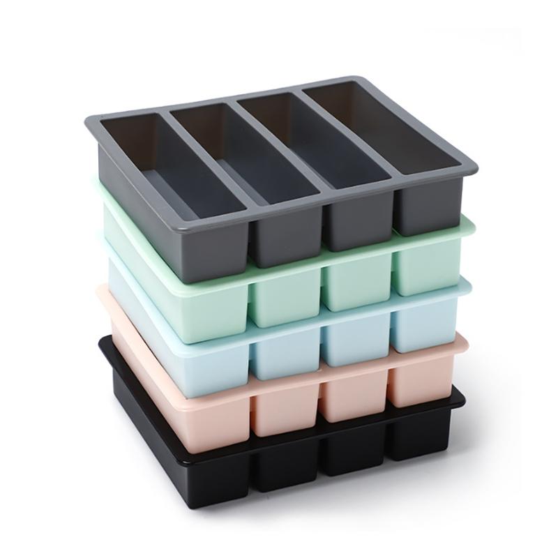 Strip-shap Ice Cube Trays Giant Silicone Ice Cubes Square Tray Mold Non-toxic Durable Wine Ice Cube Easy-Release Ice Cube Molds