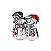Christmas Copper Metal Charm Bead Components Santa Claus Reindeer Christmas Tree Snowman Elk Bead Component Compatible With Authentic Original