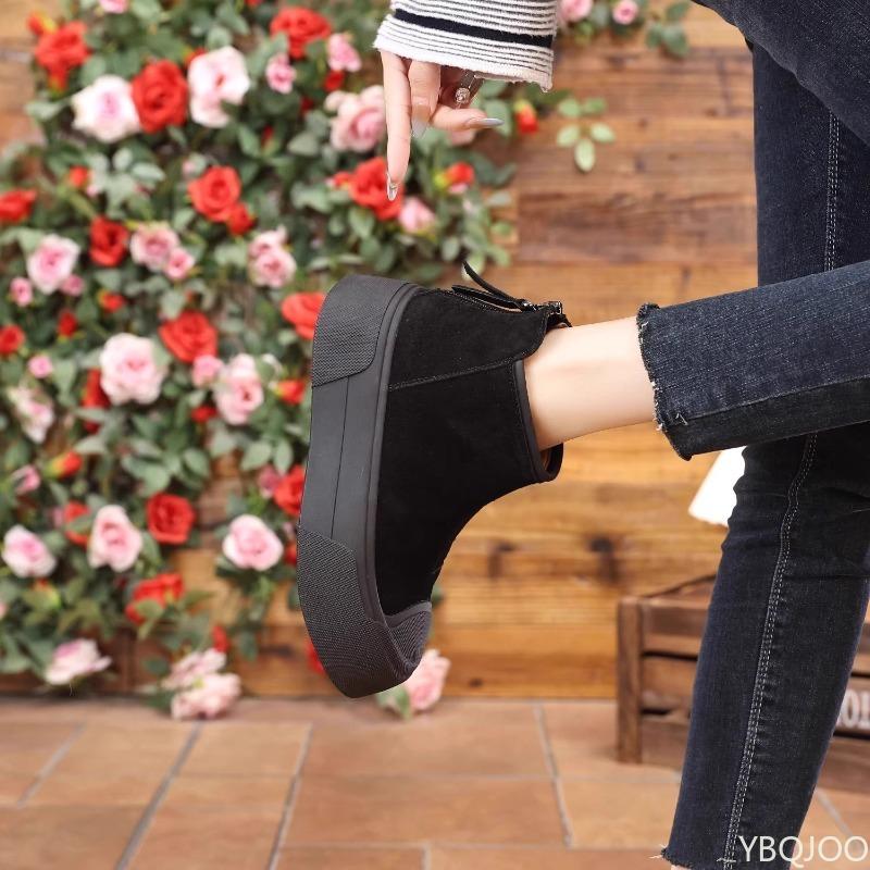 Women's casual comfortable snow boots winter velvet cotton minimalist short boots fashionable versatile warm women shoes