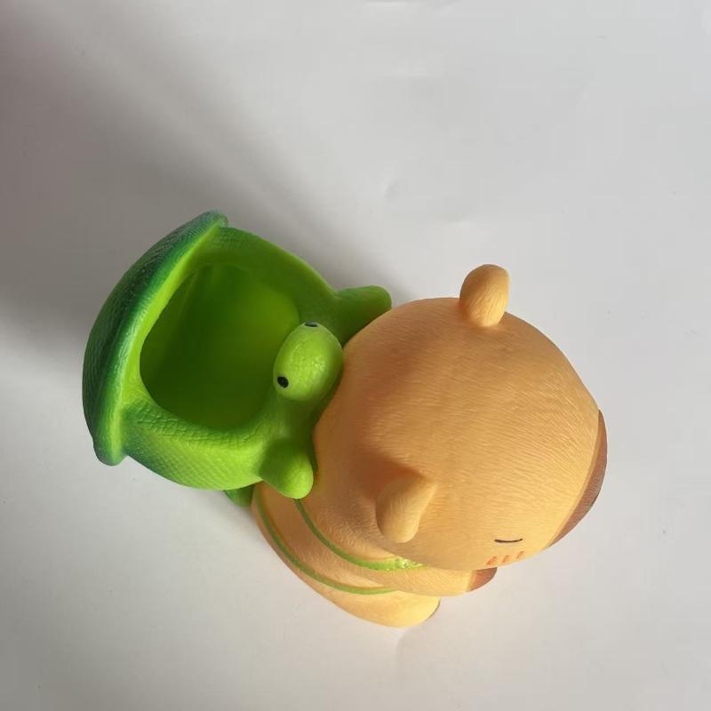 Creative Cute Capybara Pen Holder Large Capacity Portable Makeup Brush Holder Multi Functional Cartoon Stationery Storage Box