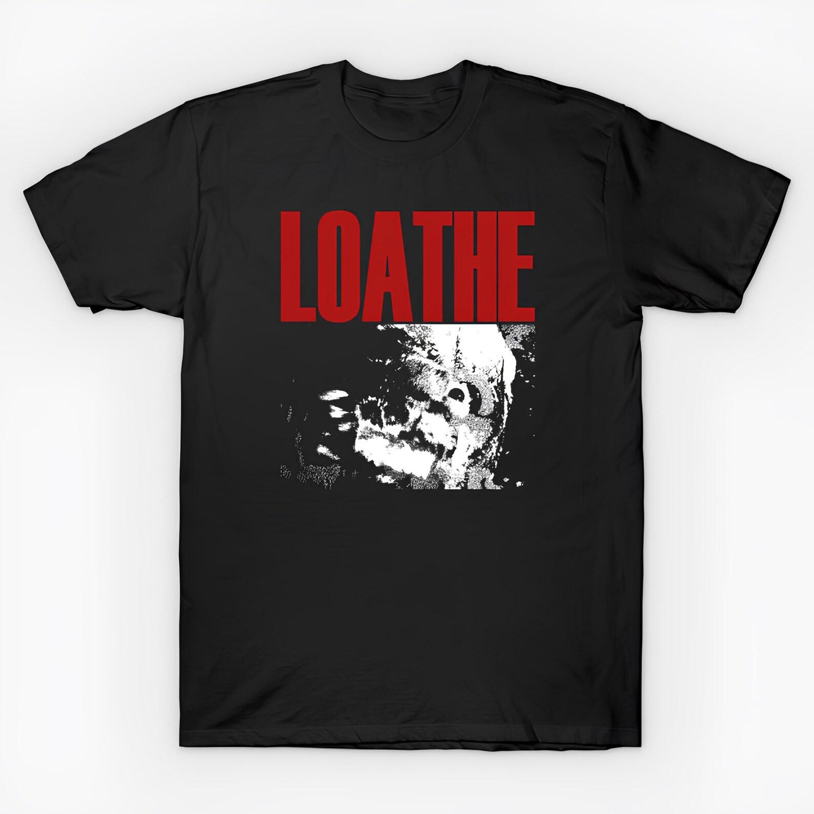 loathe red reprint T shirt Size S-4X Black Casual Gildan 5000 3XL