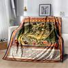 Anime Yu Gi Oh Card Throw Blanket Blue Eyes White Dragon Anime Cartoon Soft Plush Blanket Bedroom Bedspread Home Decor