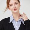 Detachable False Collar Stripes Lapel Half Shirt New Neckline  Women Girls