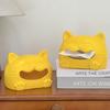 Caixa de Lenços Gato Rosto Sorridente Fofo Decoração de Mesa de Centro para Sala de Estar Caixa de Papel para Guardanapos Caixa de Lenços Doméstica