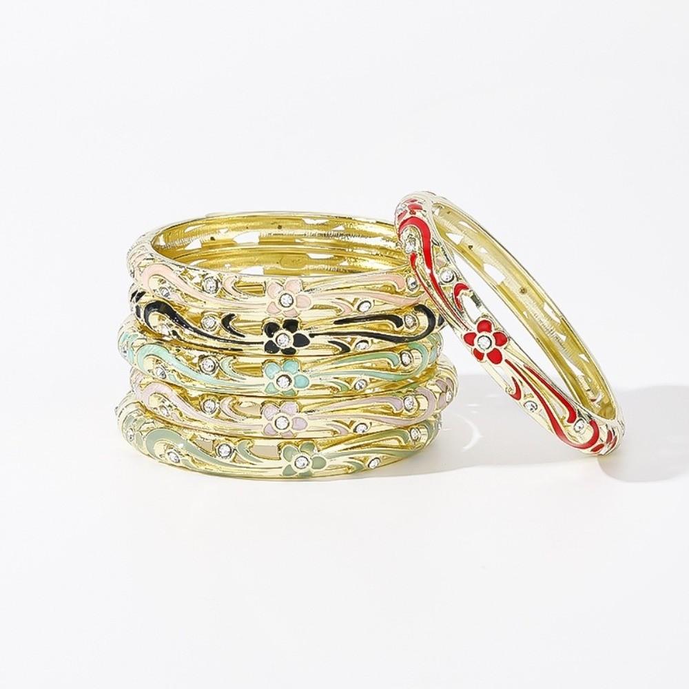 Colorful Vintage Cloisonne Bangle Traditional Women's Hand Bracelet Jewelry Gifts