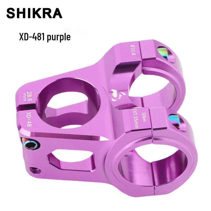 SHIKRA Aluminum Alloy MTB CNC 0° Off-Road Downhill Short Stem 31.8x35mm