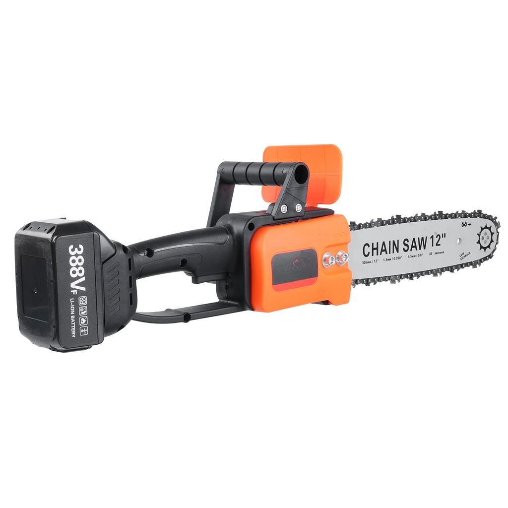 3000W Cordless Electric Chain saw 12Inches Garden Woodworking Power Tool Brushless Motor Wood Cutter For 18V Battery