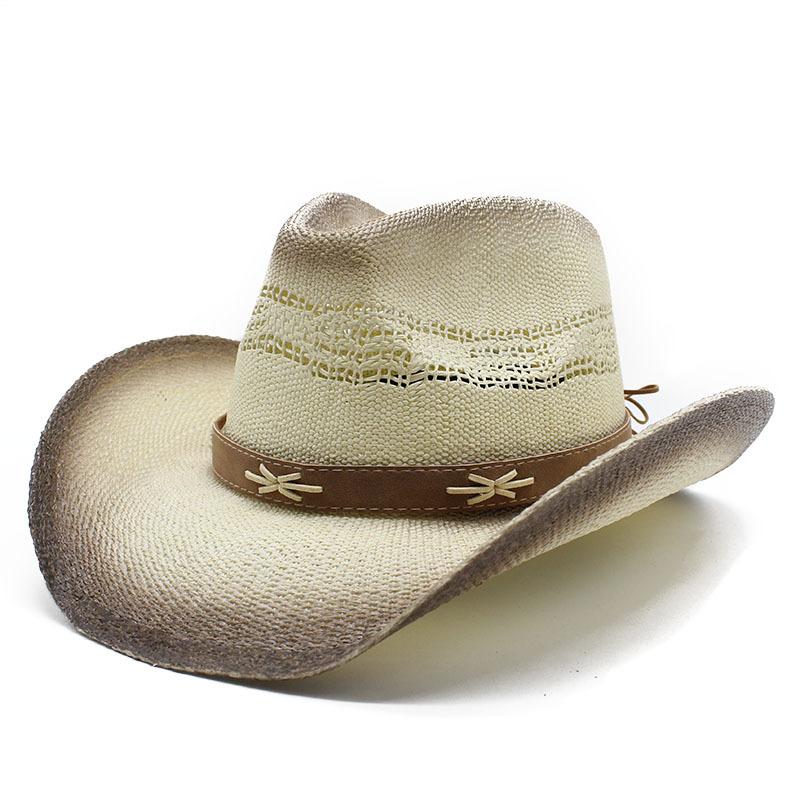 Men And Women Western Cowboy Straw Hat Outdoor Travel Beach Sun Hat Sun Hat