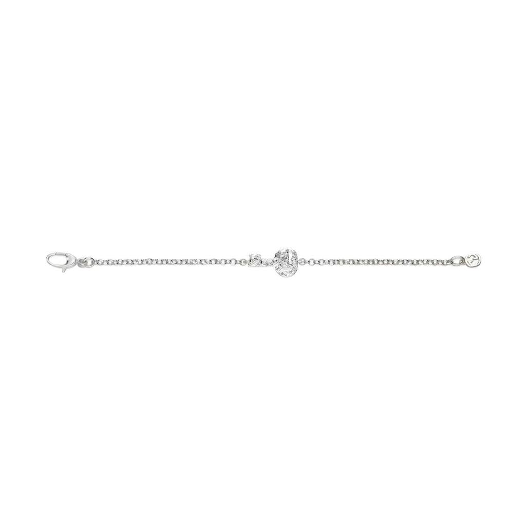 Gucci Keychain Pendant Shiny 925 Silver Bracelet Couple Women bracelet 632207-J8400-8106