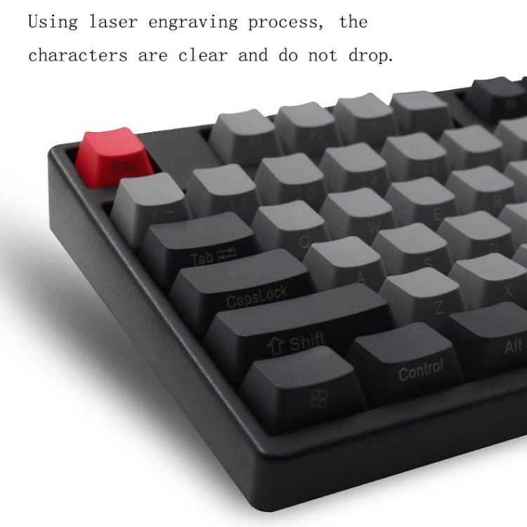 Mekanisk Tastatur Laser PBT Tastekapsel Karbon Uten Ord