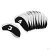 10pcs/pack Golf Club Head Cover Protective Headcover Visible Hole