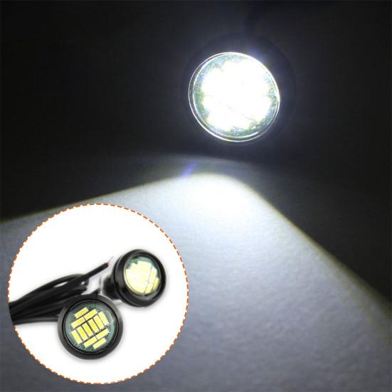 1 Pair 12V 15W Eagle Eye Auto LED Light Daytime Running Backup Car