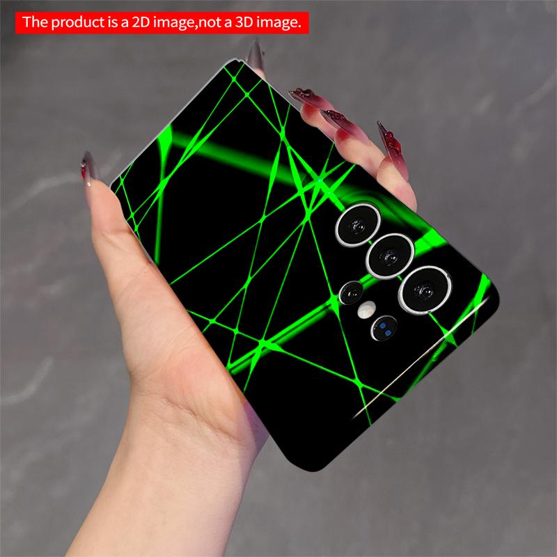 2DFlat Samsung phone case Neon Green Geometric Grid Phone Case Applicable to Galaxy S22 S23 S24 S25ULTRA S26 A12 A13 A14 A15 A16