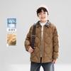Boy's Waterproof Spliced Down Shirt Jacket